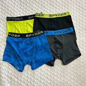 Spyder Boys Boxer Briefs 4 Pack - Blue, Black, Yellow